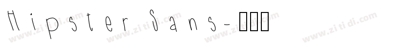 Hipster Sans字体转换